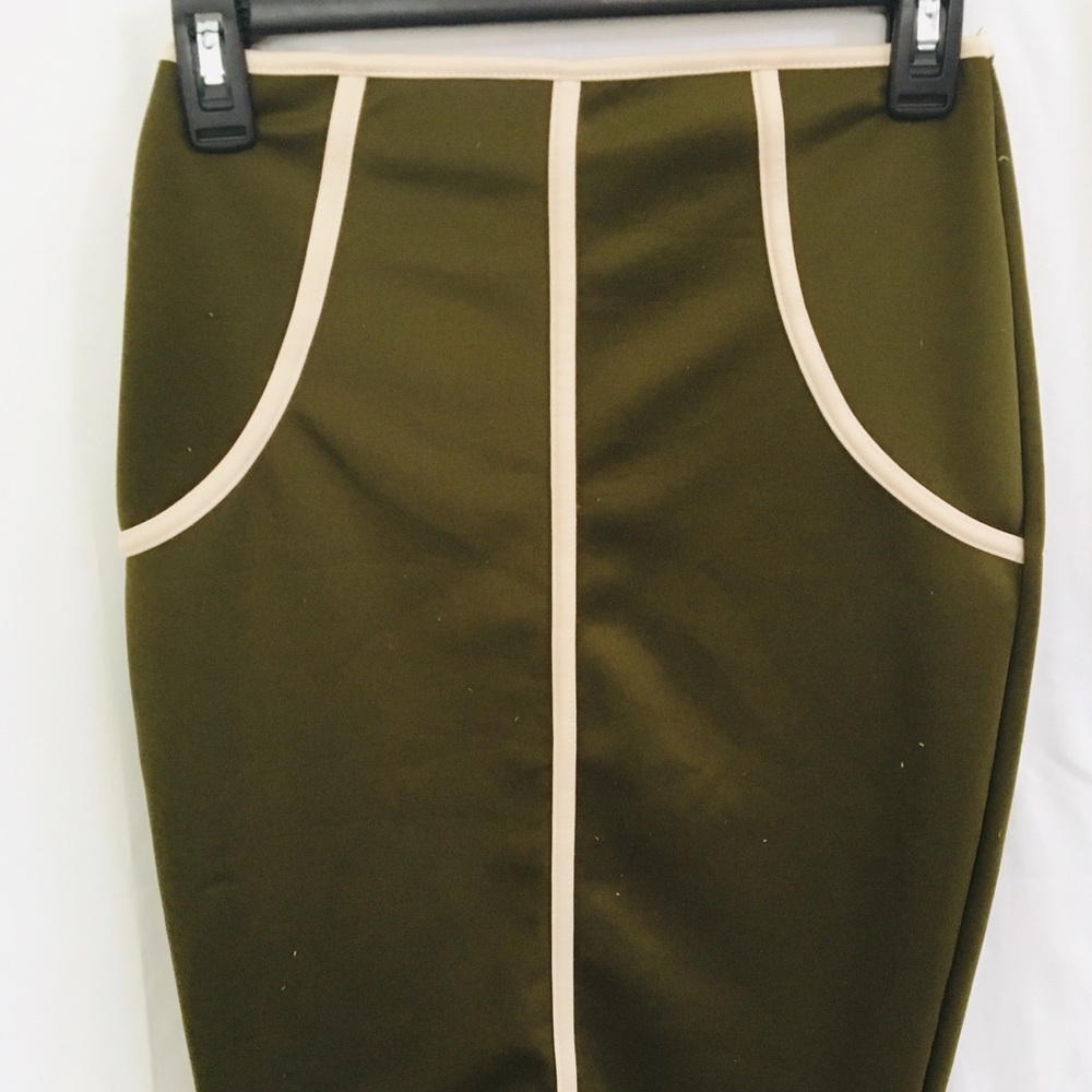 Olive Green Pencil Skirt